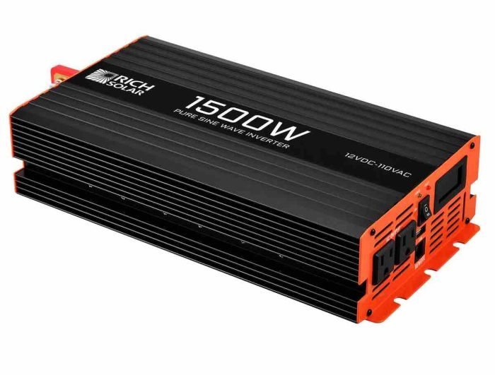 1500 watt Inverter by Rich Solar (side)