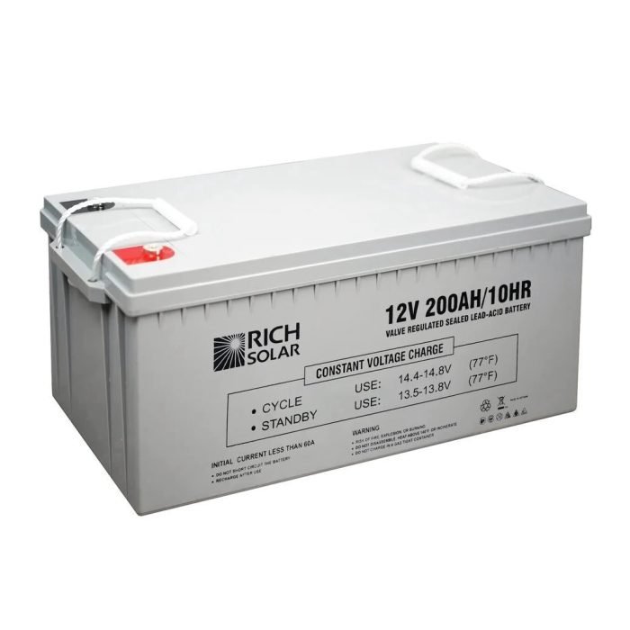 200Ah 12V Deep Cycle AGM Battery by Rich Solar