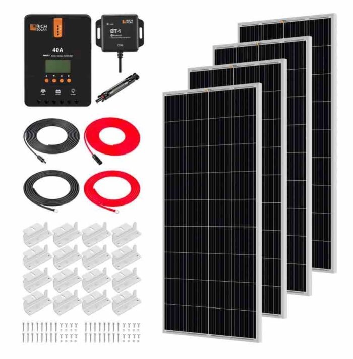 800 Watt Solar Kit with 40A MPPT Controller