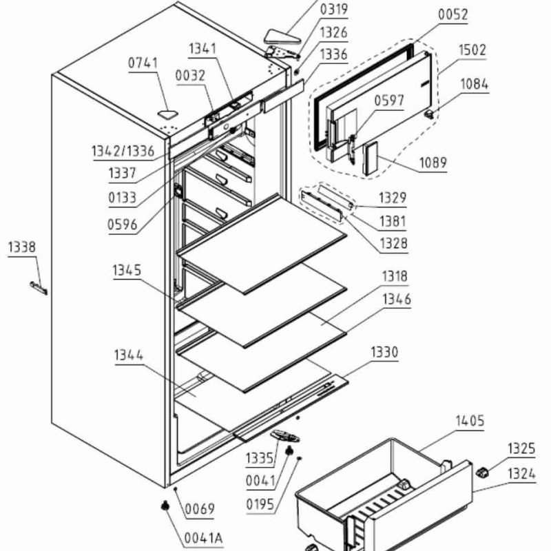 ESCR260GE Refrigerator 3rd Glass Shelf & Plastic Profiles