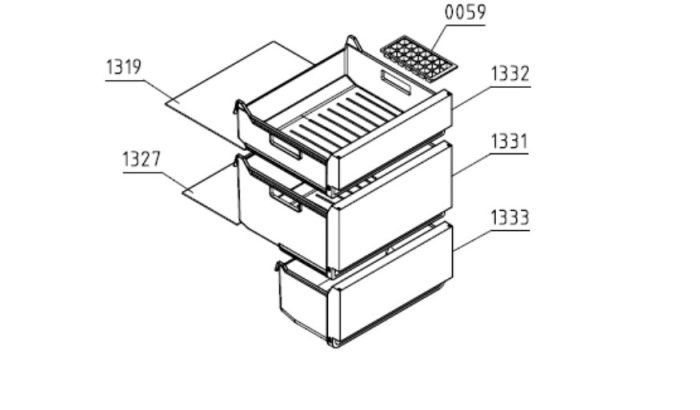 ESCR355GE Middle Freezer Drawer