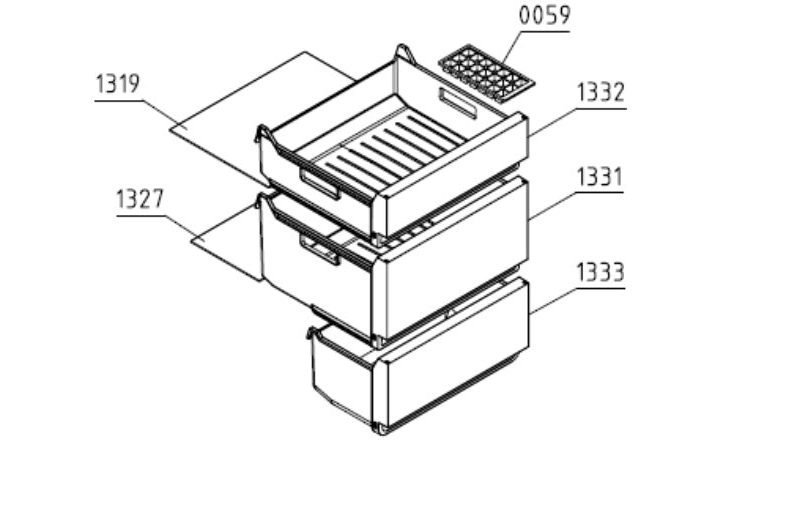 ESCR355GE Middle Freezer Drawer