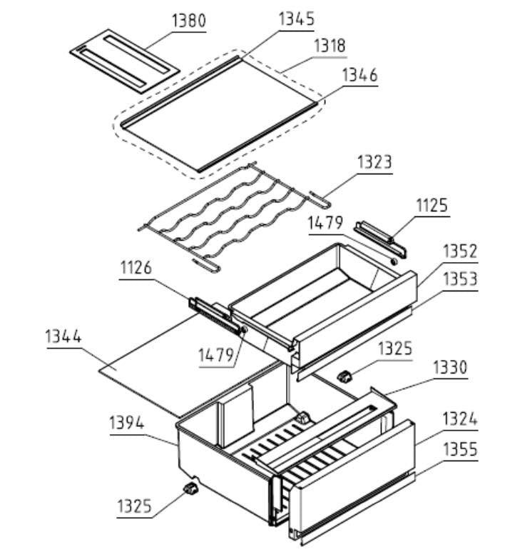 ESCR355GE Refrigerator Glass Shelf