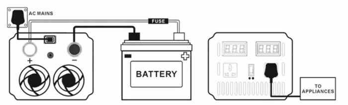 schematic of 6000w inverter connection